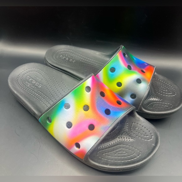 Crocs- Rainbow Color‎ Slides - Picture 1 of 7